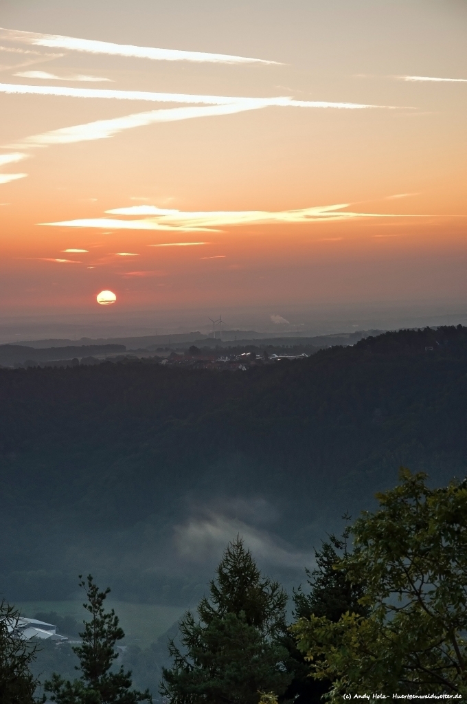 Traumhafter Sonnenaufgang am 07.09.2012 vom Krawutschketurm Bergstein aus