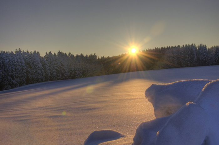 Winternachmittag am 16. Februar in der Dreiborner Hochfläche