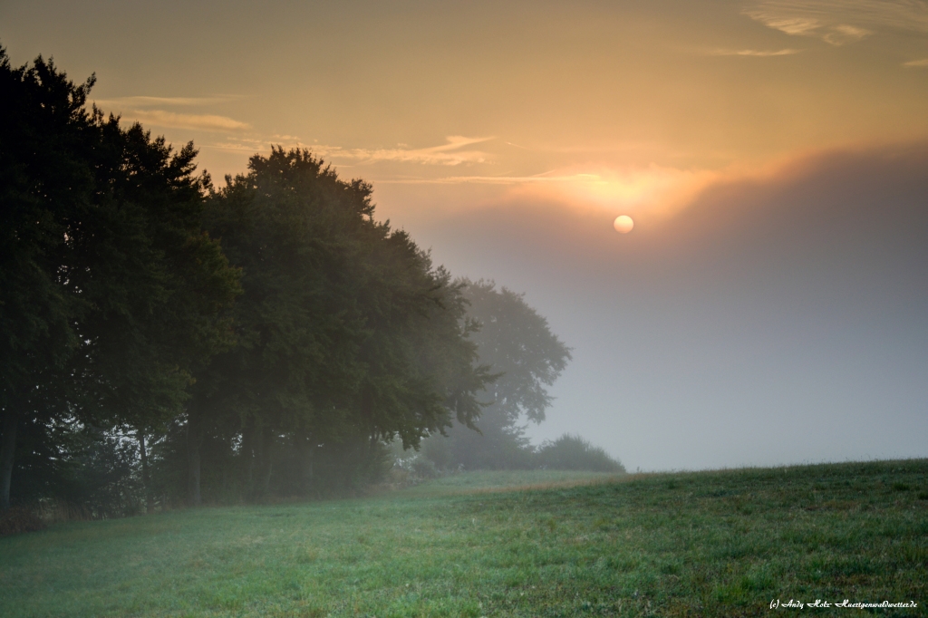 Traumhafter Sonnenaufgang über dem Nebel am Rursee (27.09.2013)